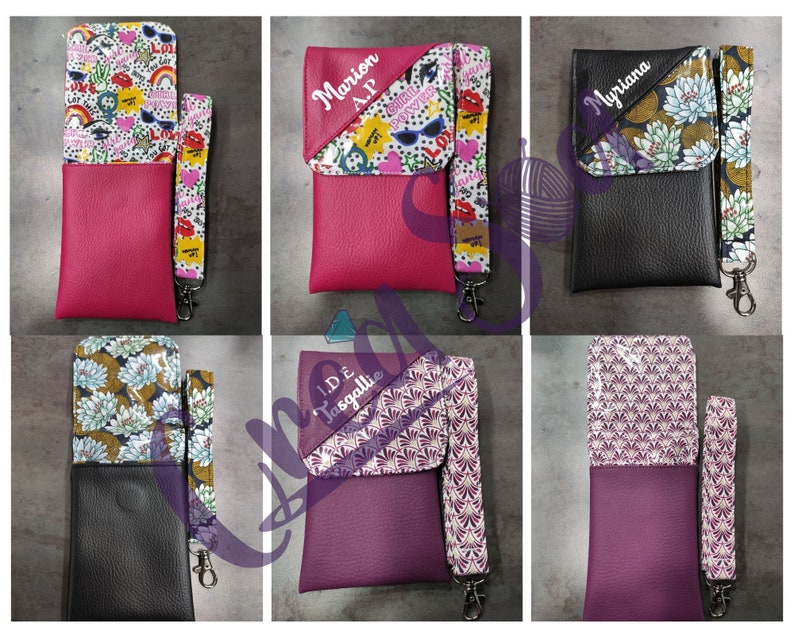 Pochette infirmière aimantée et son tour du cou assorti taille motifs et couleurs au choix, pochette stylos aide soignante personnalisée immagine 3