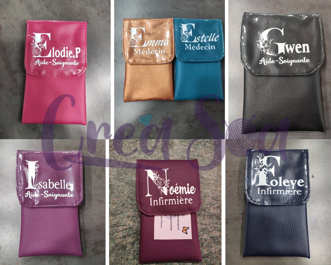 Pochette Infirmi re Aimant e Personnalisable Motif Floral Etuie Stylo pochette-infirmi-re-aimant-e-personnalisable-motif-floral-etuie-stylo