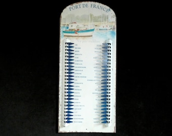 Vintage French Metal Shopping List Ne pas oublier Liste Des Courses Reusable Grocery List Memory Reminder Board