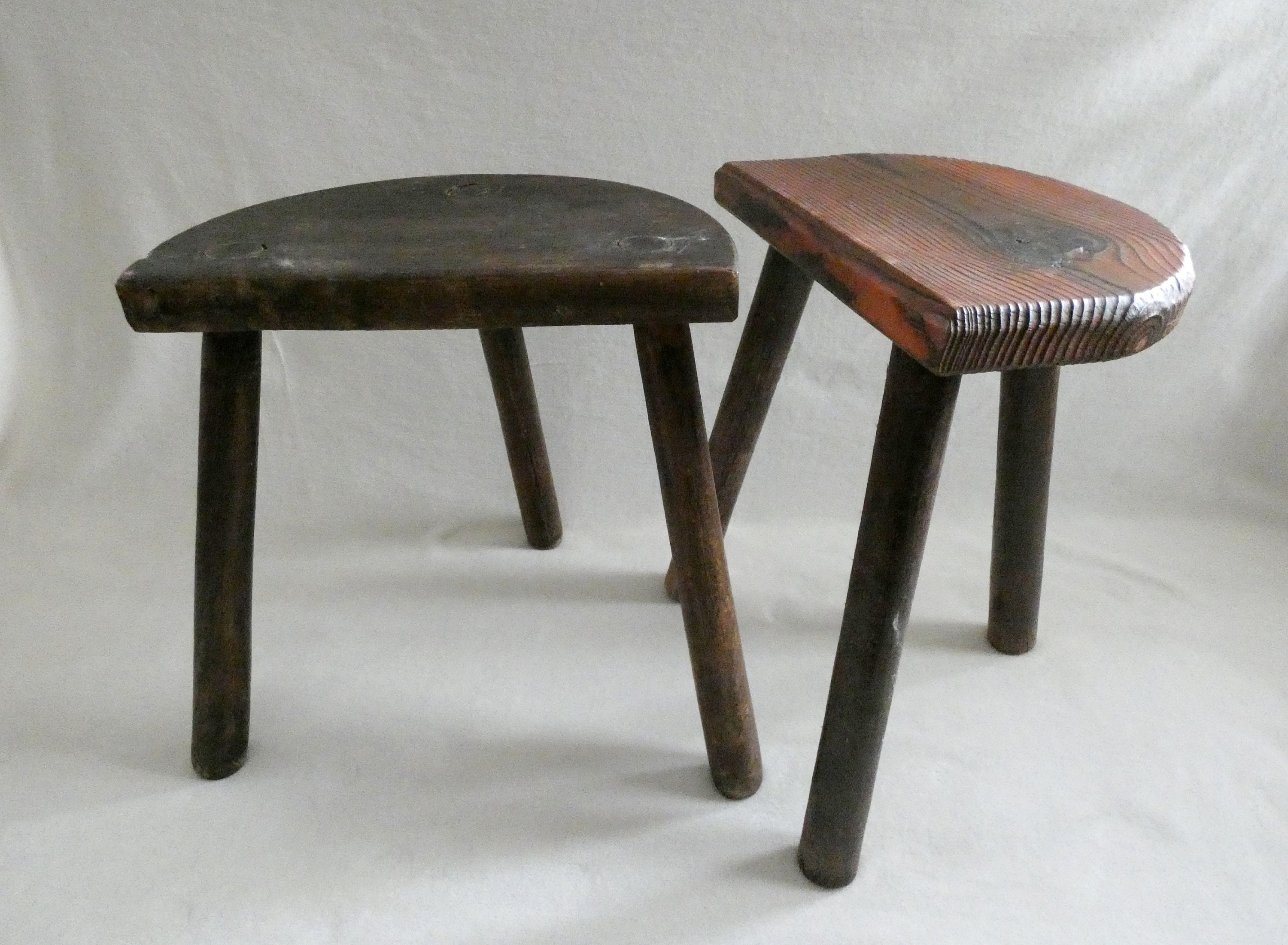 Vintage Milking Stool French Stool Rustic Plant Holder Mid Century