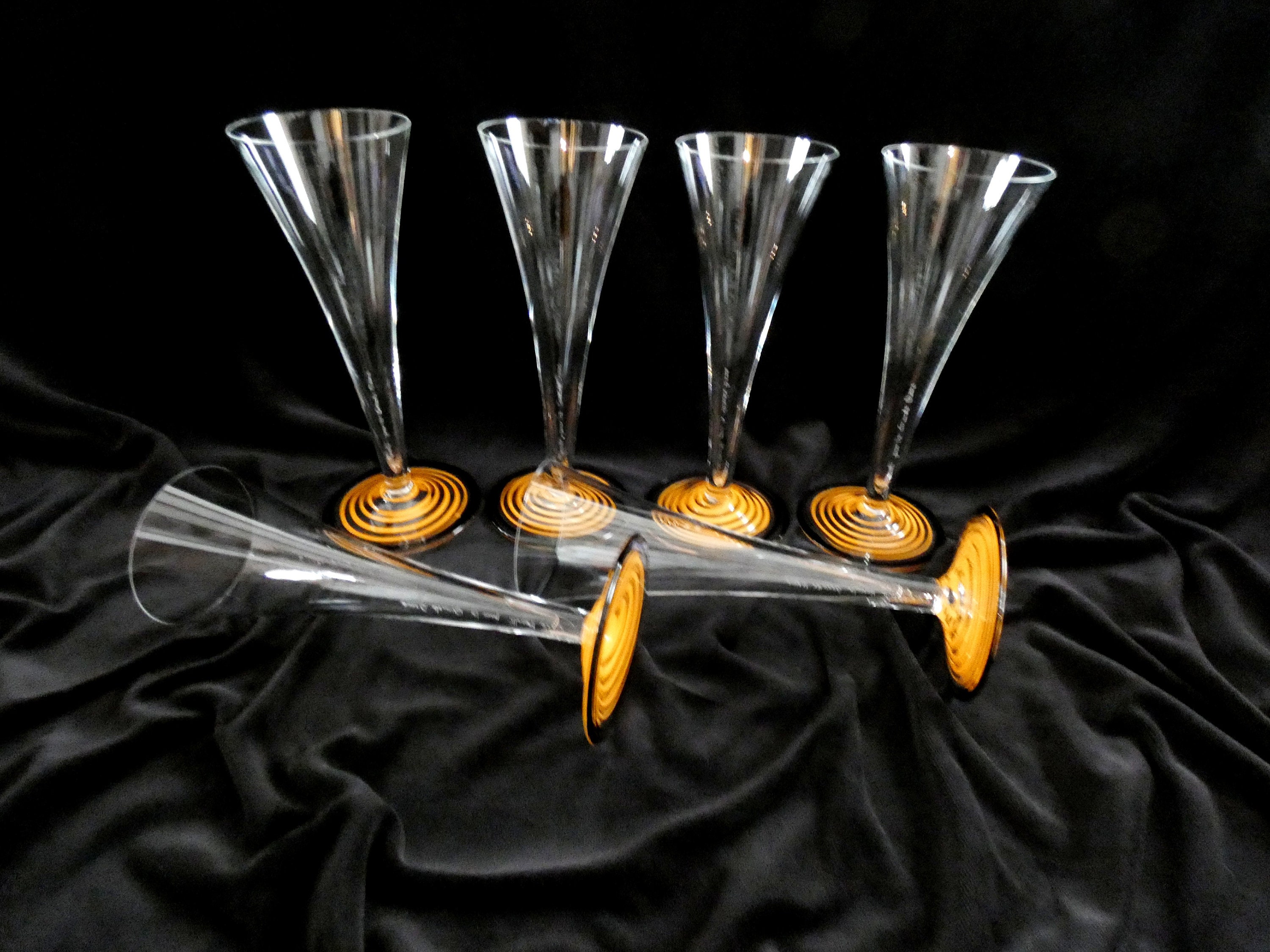 Art Deco Champagne Flutes