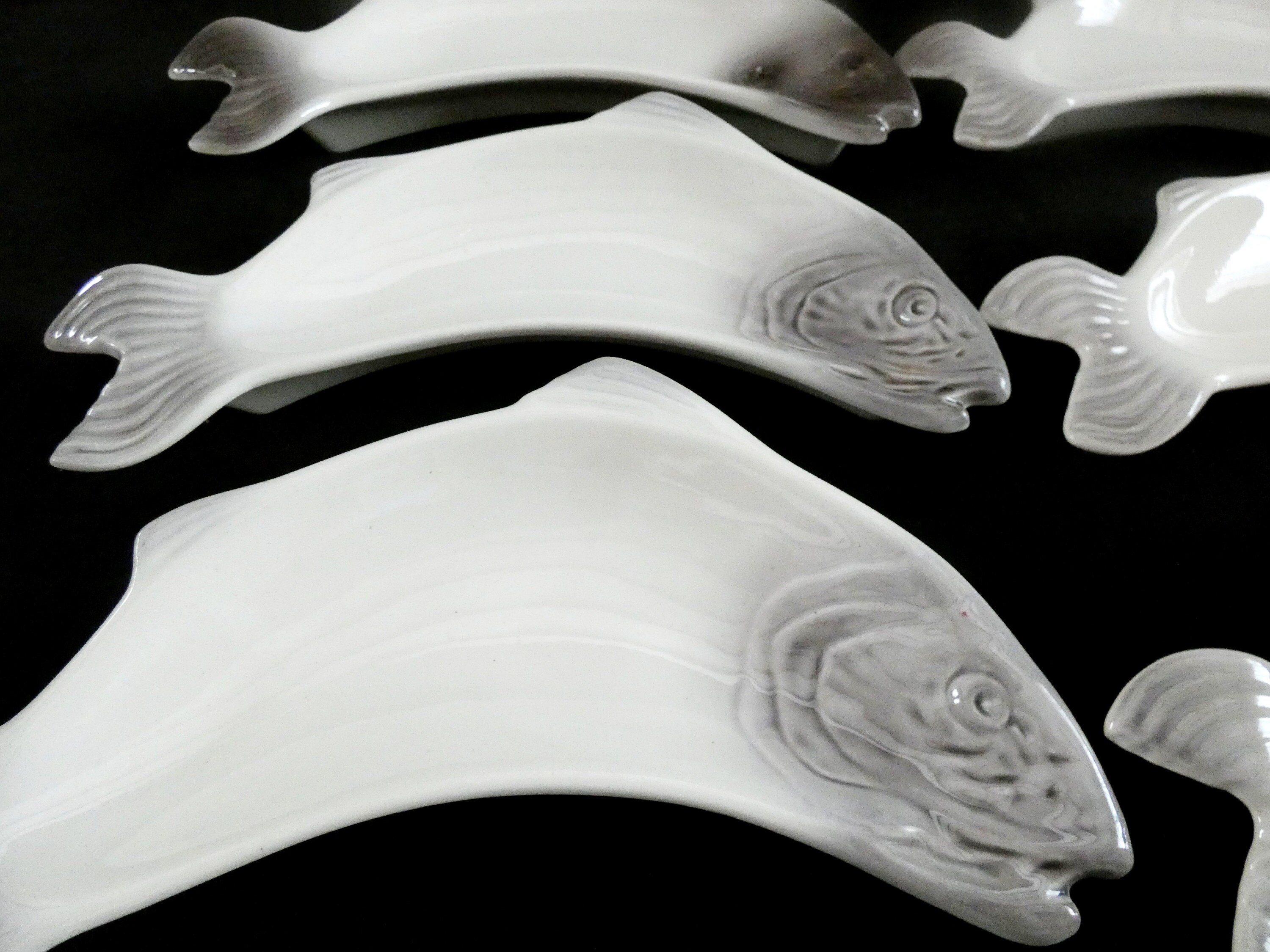 Reserved for Agnes!6 Vintage Waechtersbach Small Fish Plates, Antique