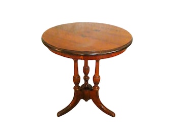 Antique French Plant Stand, Side Table: Marquetry Table Top, Victorian carved legs, circa 1930s