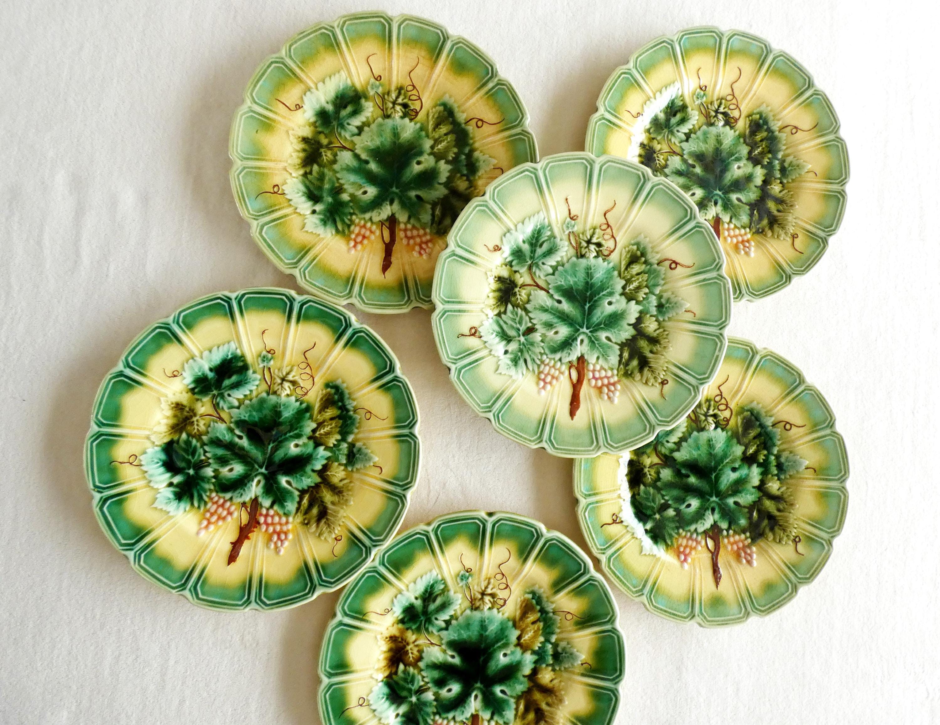 食器 faience fine / antique plate French Antique Faience Plates - Etsy Canada