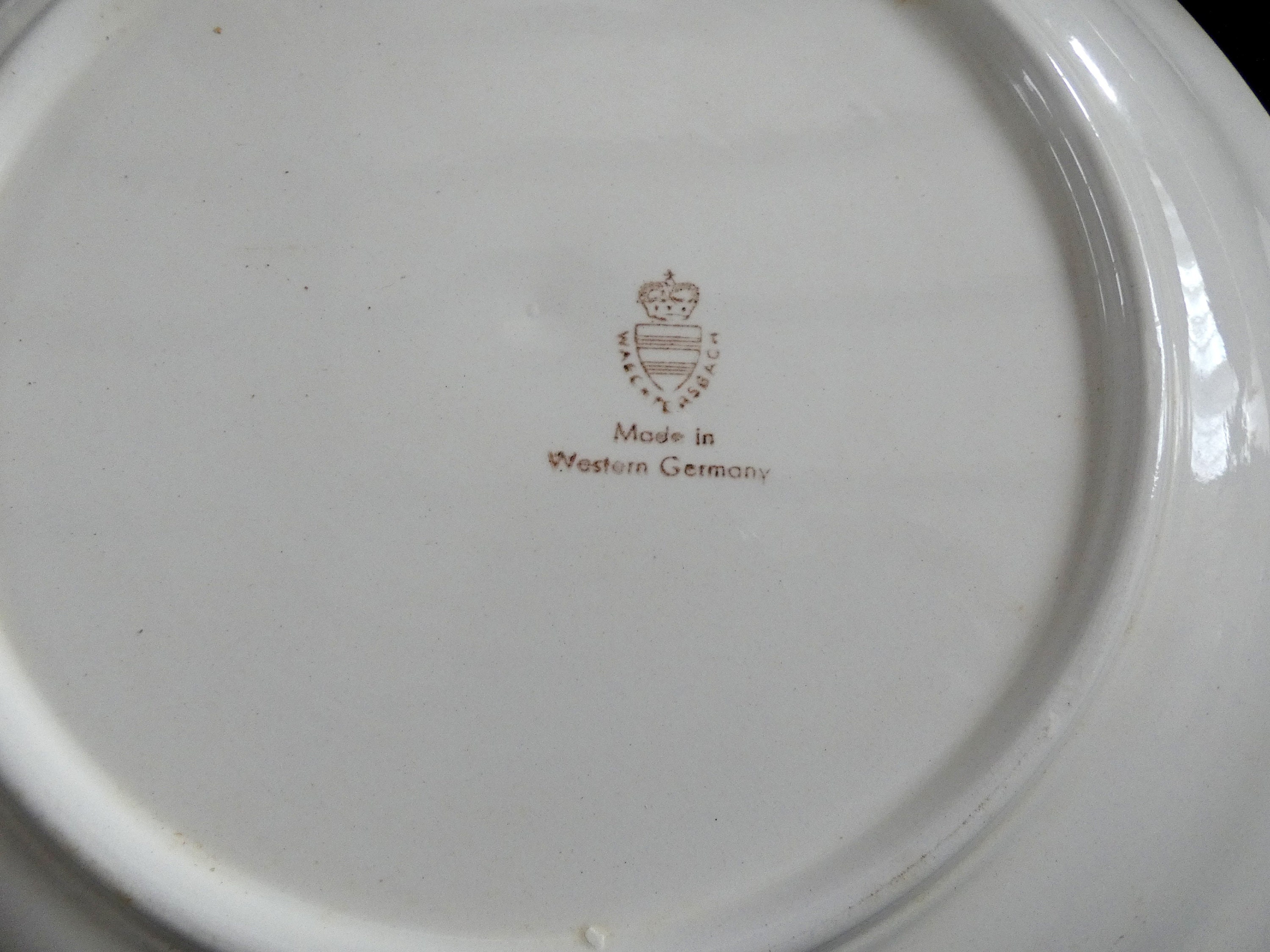 6 Vintage Waechtersbach Fish Shape Plates, Antique West Germany