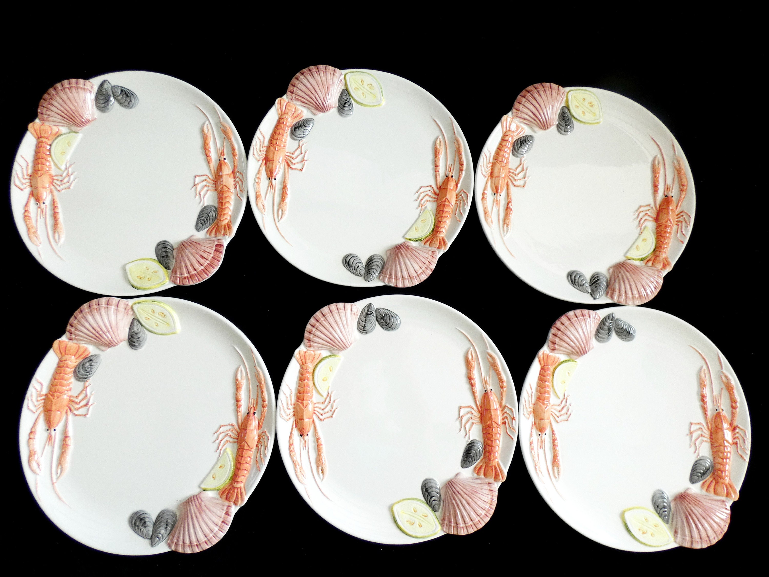 1 Vintage large Lobster Plate, Fish Serving Platter, Seafood Serving