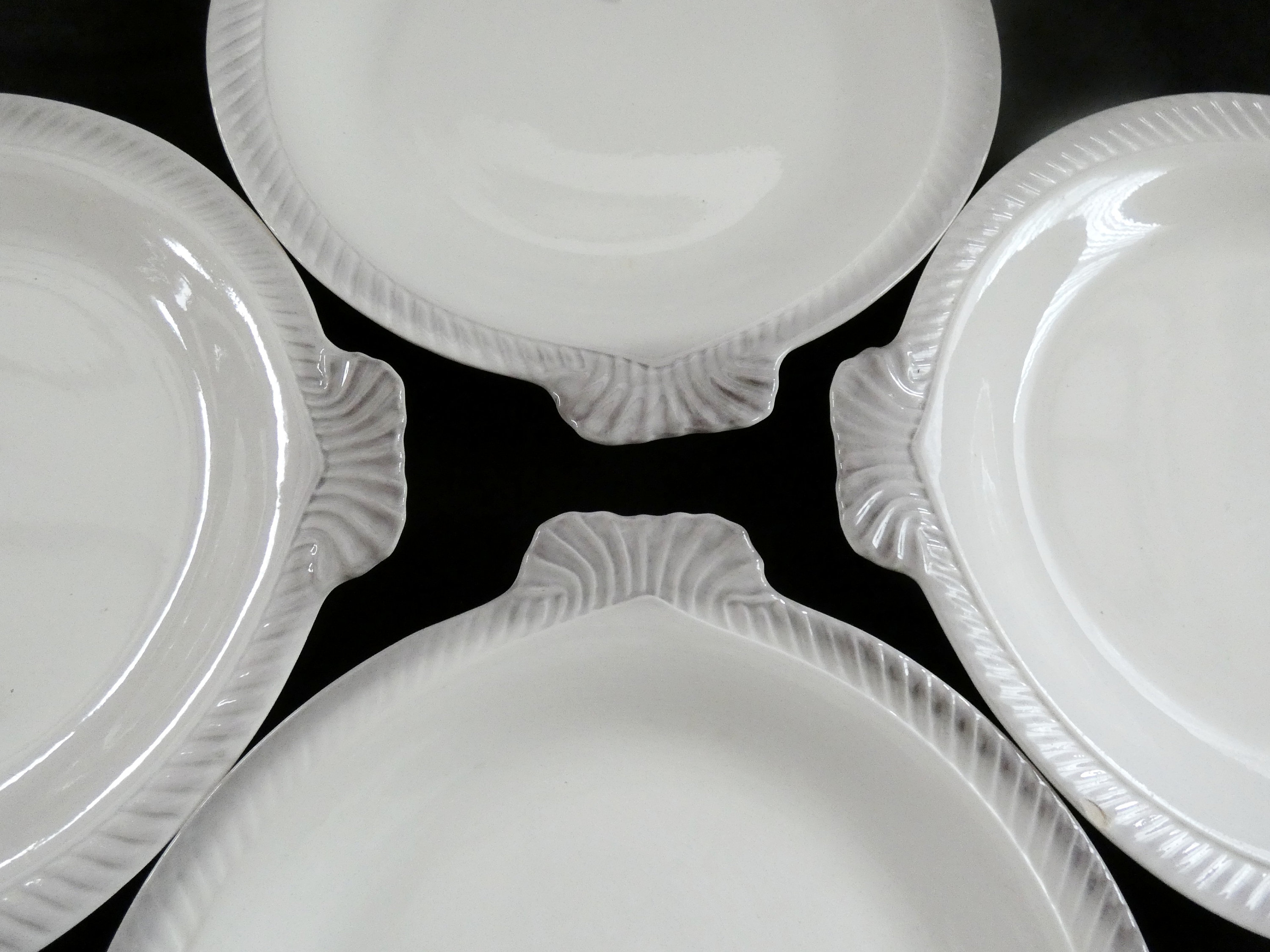 6 Vintage Waechtersbach Fish Shape Plates, Antique West Germany