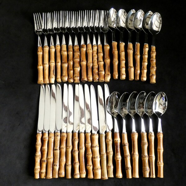 Bamboo Flatware Etsy