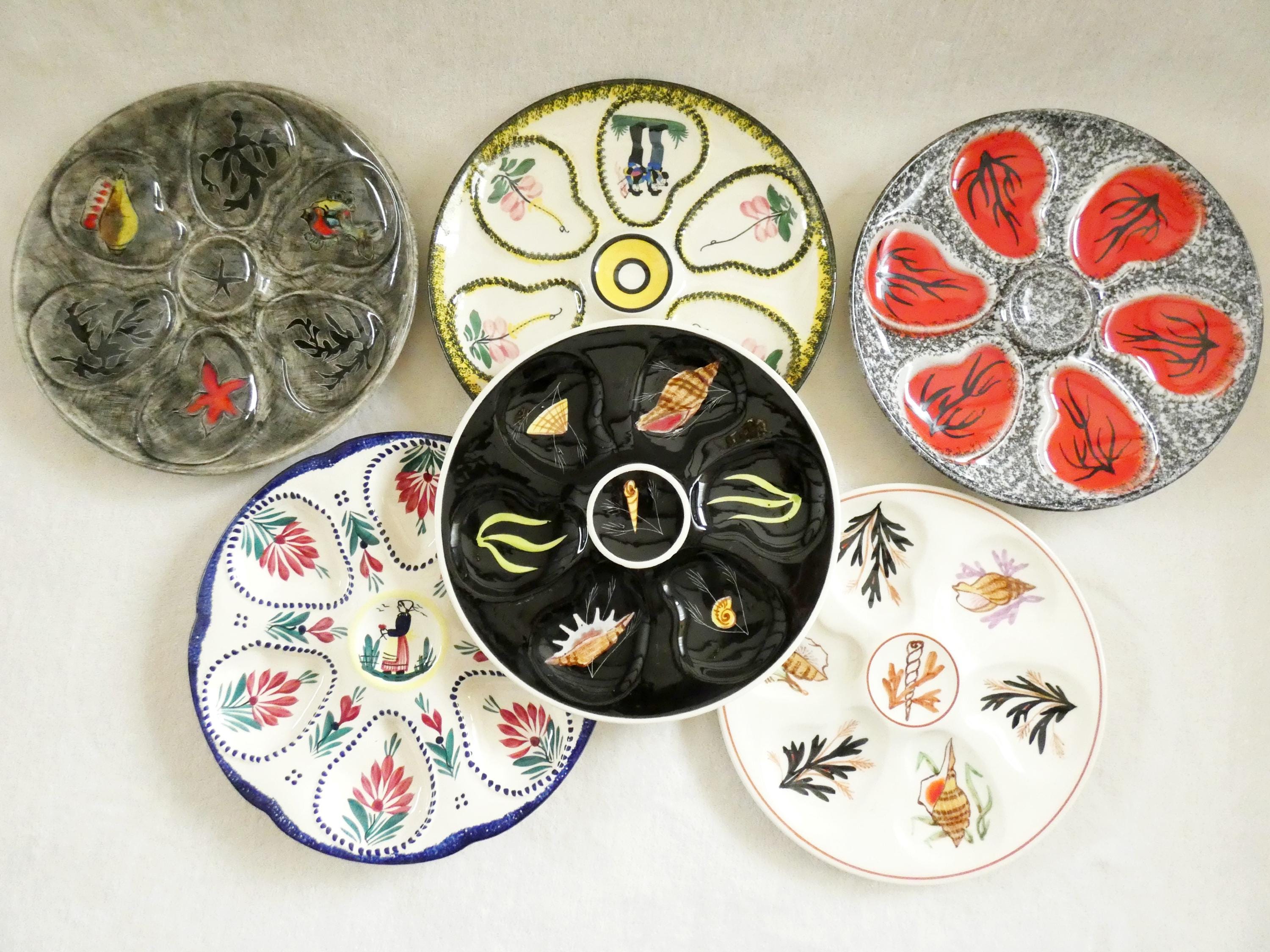 未使用】アンリオカンペール 稀少デザイン フランス製 27cm皿 未使用