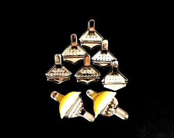 Vintage Stainless Steel Lemon Squeezer Set: Individual Citrus Presses