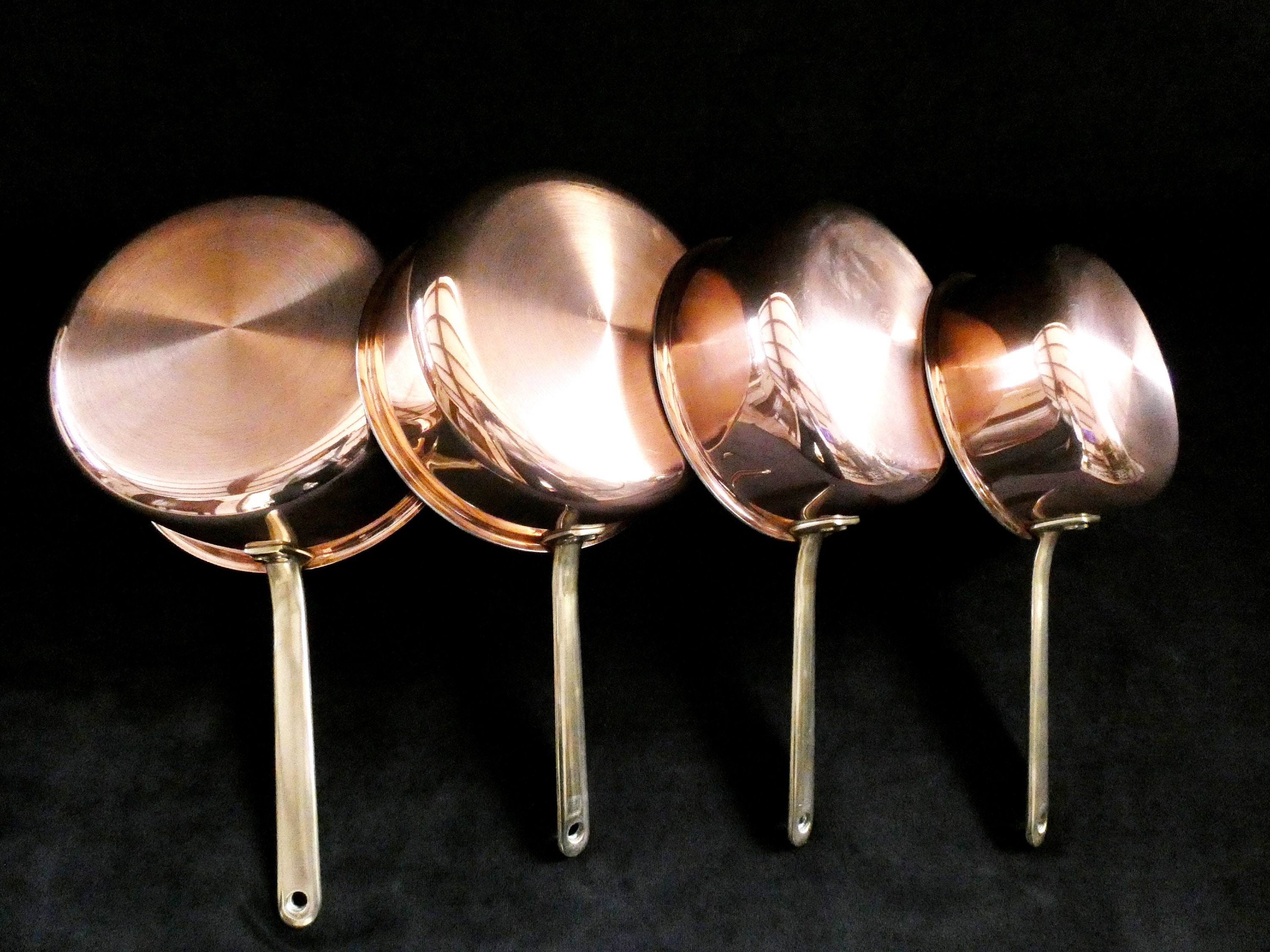 Vintage Swiss Culinox Spring Copper Pans, Copper Cookware Set Spring GL