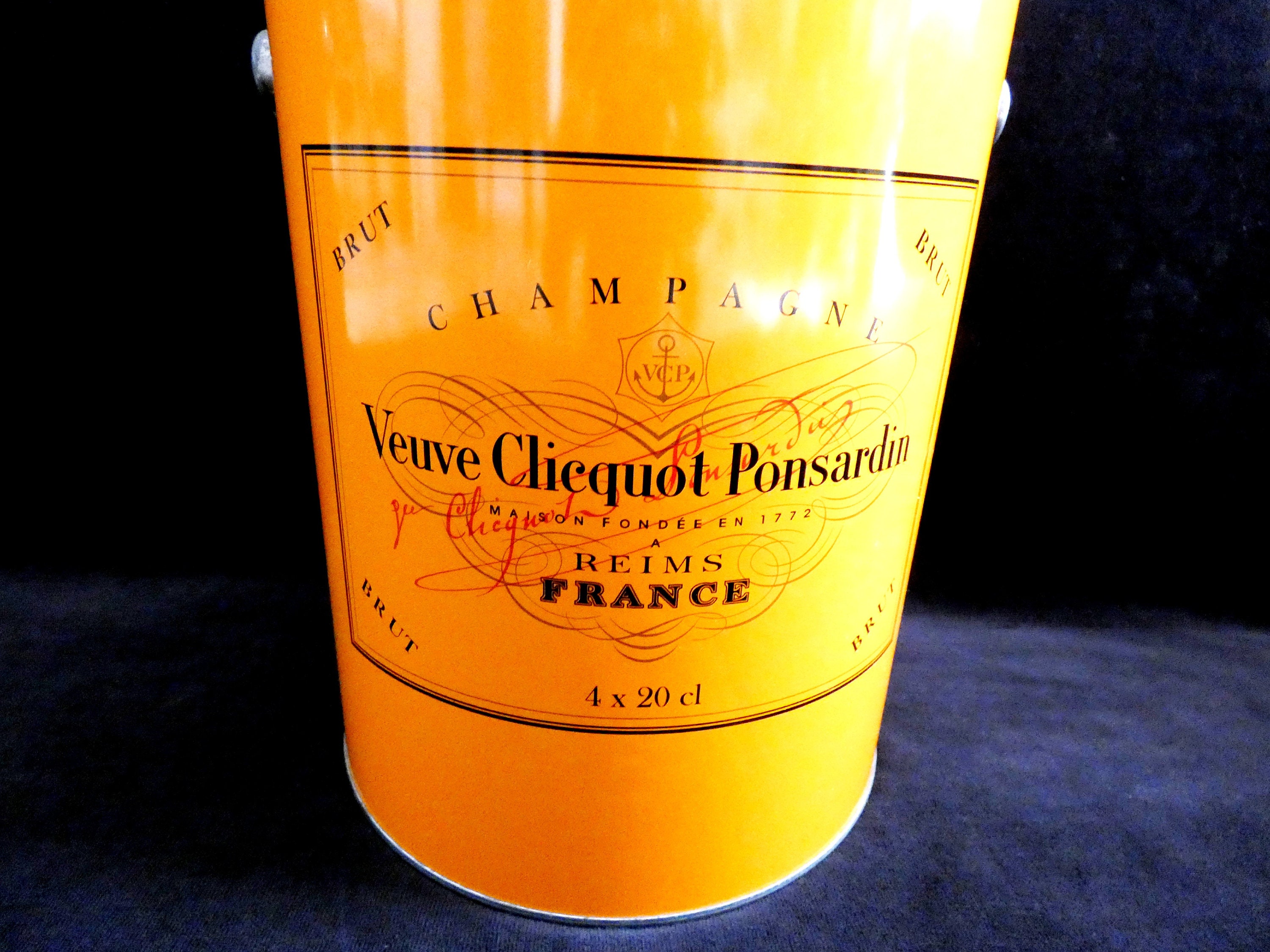 Champagne Not Included, Veuve Clicquot Veuve Clicquot Paint  Tin ice bucket Unusual 