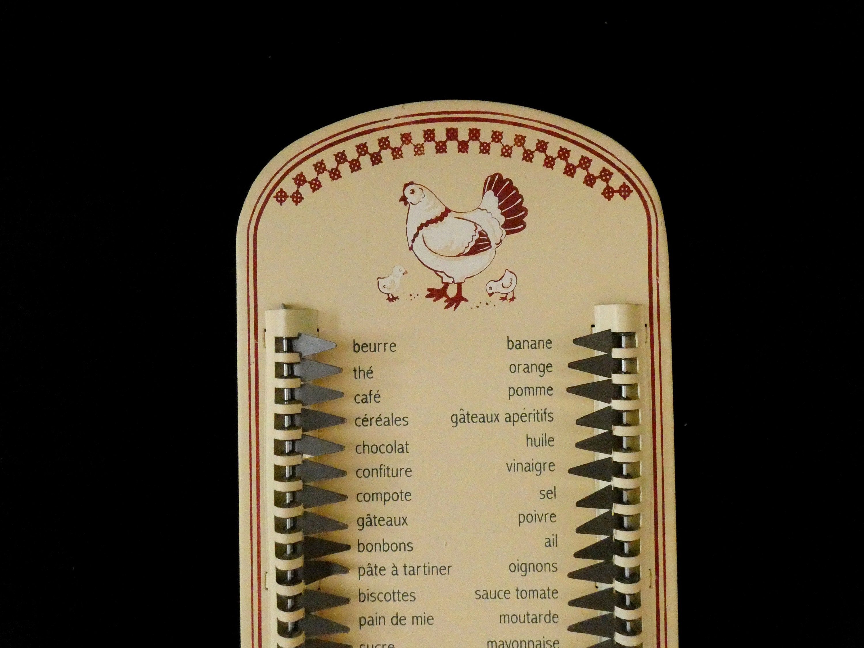 Vintage Shopping List, Metal Grocery List, Ne pas oublier, Liste Des