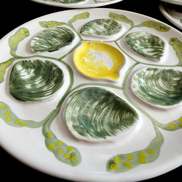Lot De 4 Assiettes Plates En Céramique De Pornic (MBFA) Avec Petits Défauts - Occasion