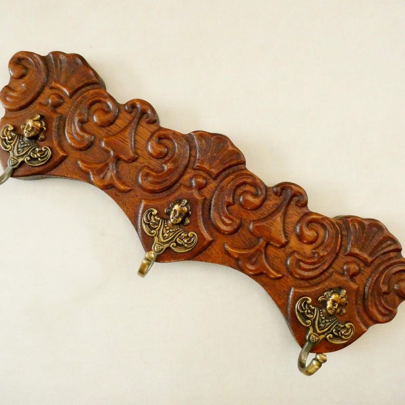 Illustration of Hand-Glazed Deco Coat Rack French Island