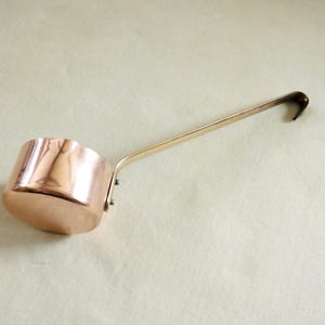 Villedieu Copper Ladle Stainless Steel Vintage French Copperware Utensils Flambe Pan Farmhouse Country Kitchen Decor 60s