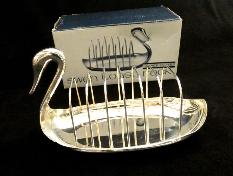 Vintage Swan Toast Rack: Silver Plated Art Deco Kitchen Serving Tray - Etsy