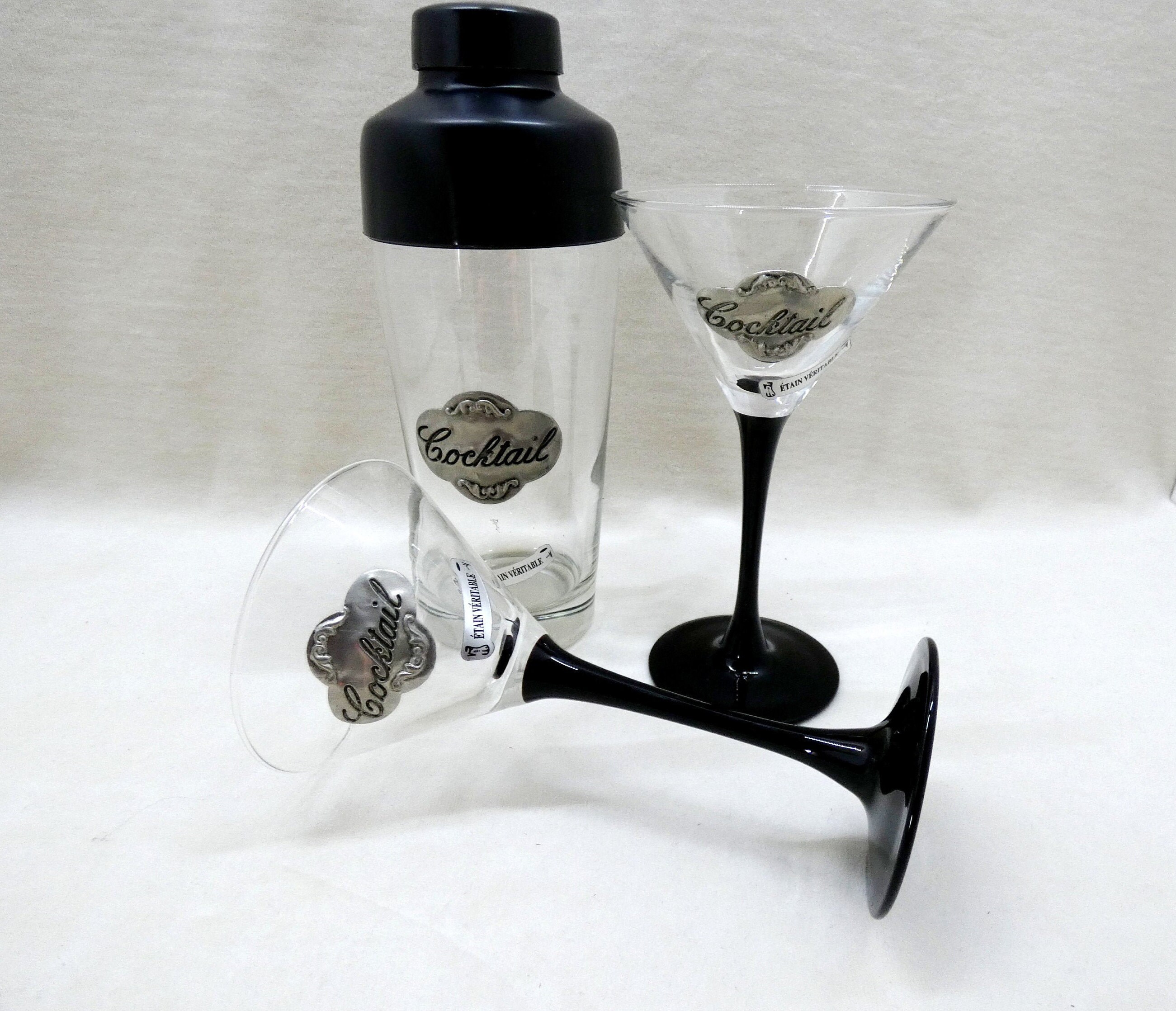 Vintage French Cocktail Shaker, Luminarc Martini Shaker, Retro Cocktail