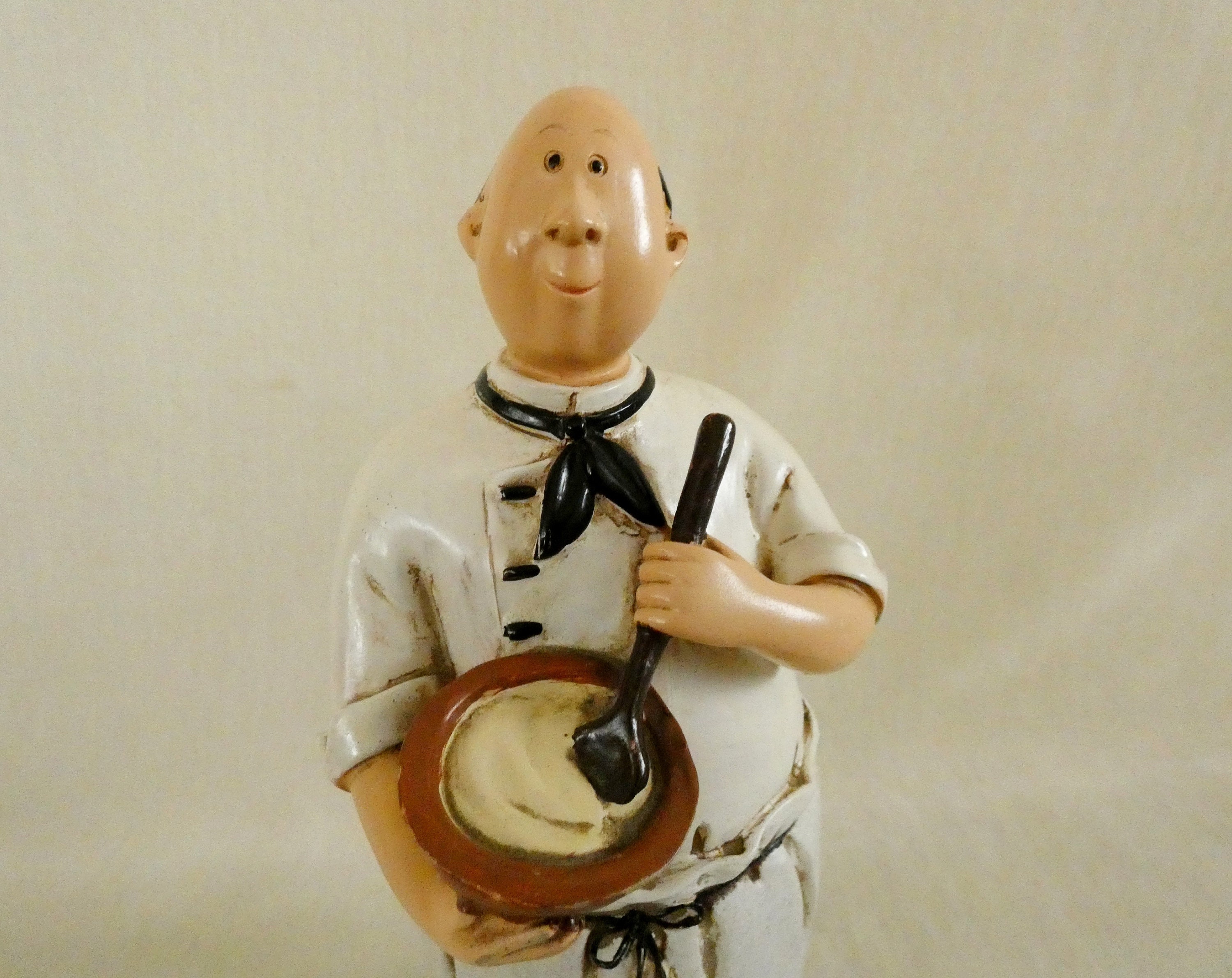 Vintage French Chef Figurine Baker Statue Retro Cook Statuette