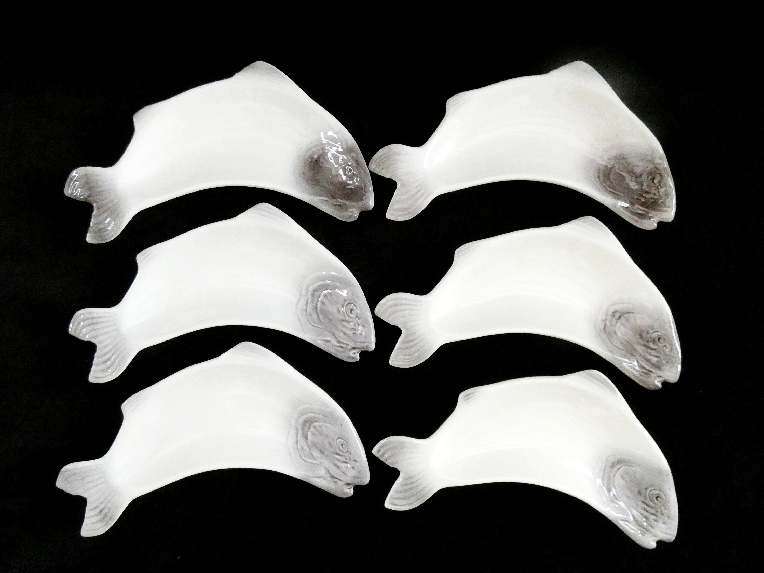Reserved for Agnes!6 Vintage Waechtersbach Small Fish Plates, Antique