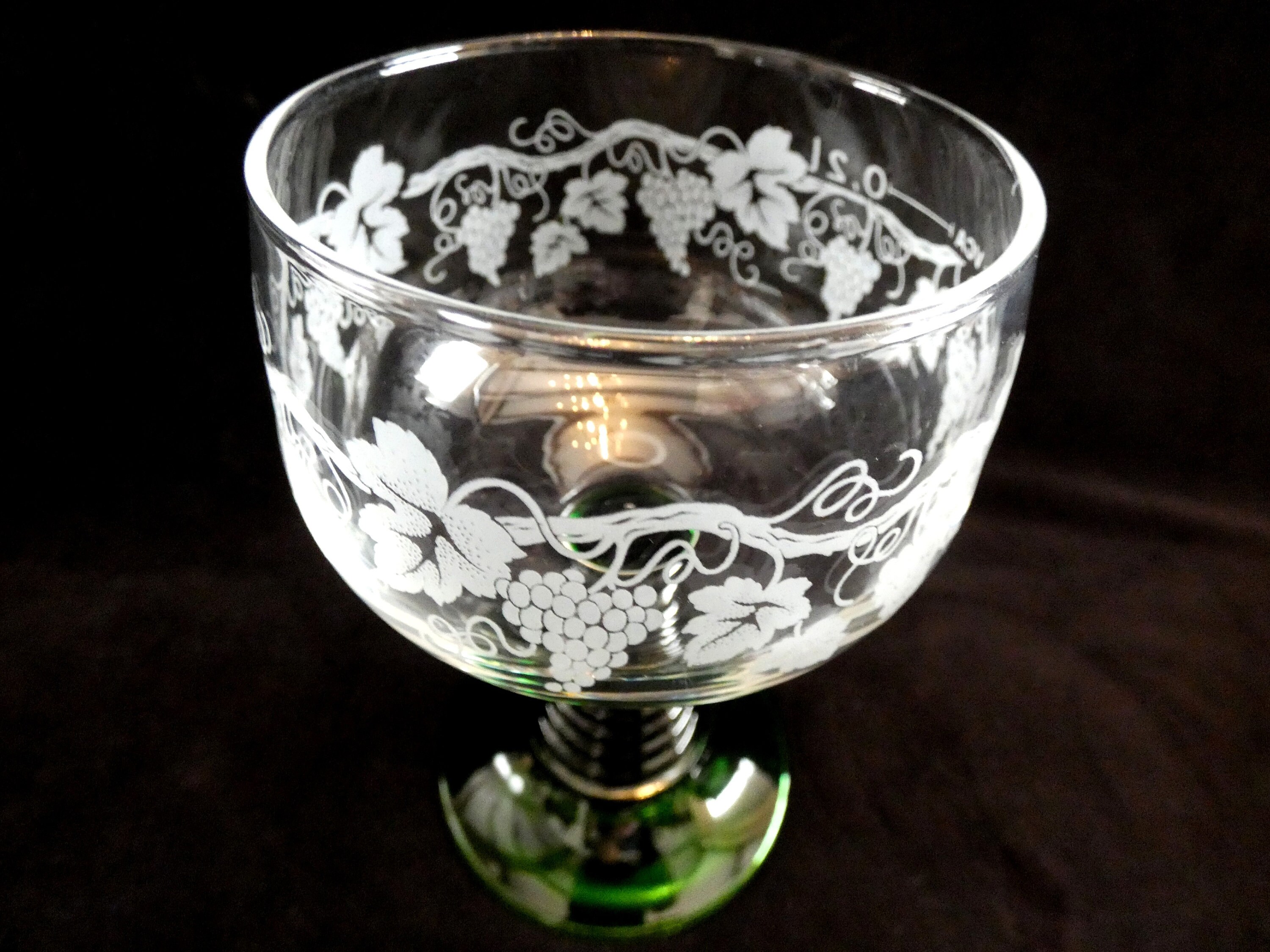 6 Vintage French Glasses Luminarc Roemer, Retro Champagne Glasses