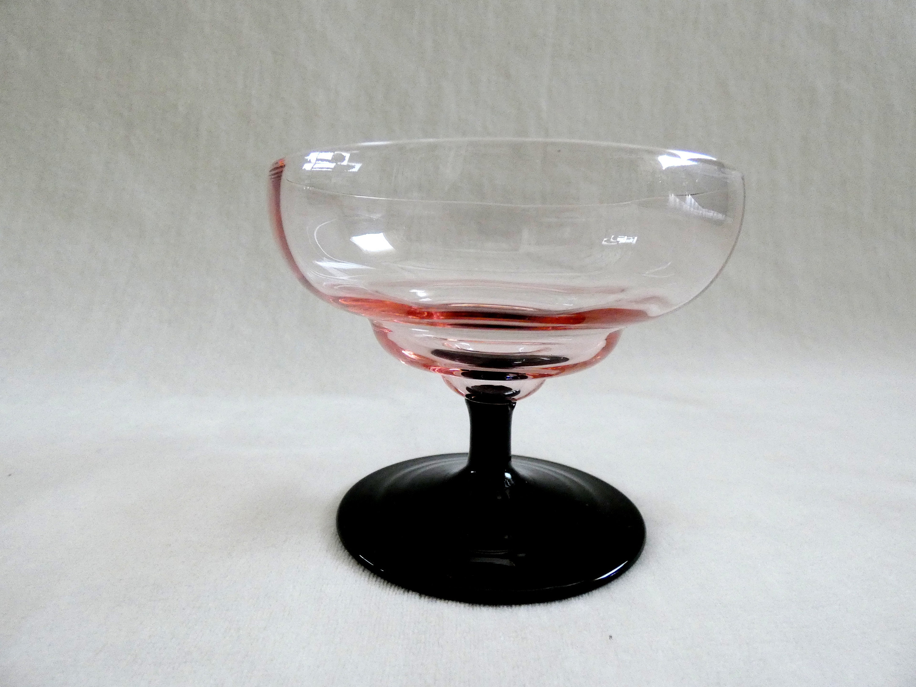 6 Vintage French Champagne Glasses, Antique Crystal Champagne Coupes