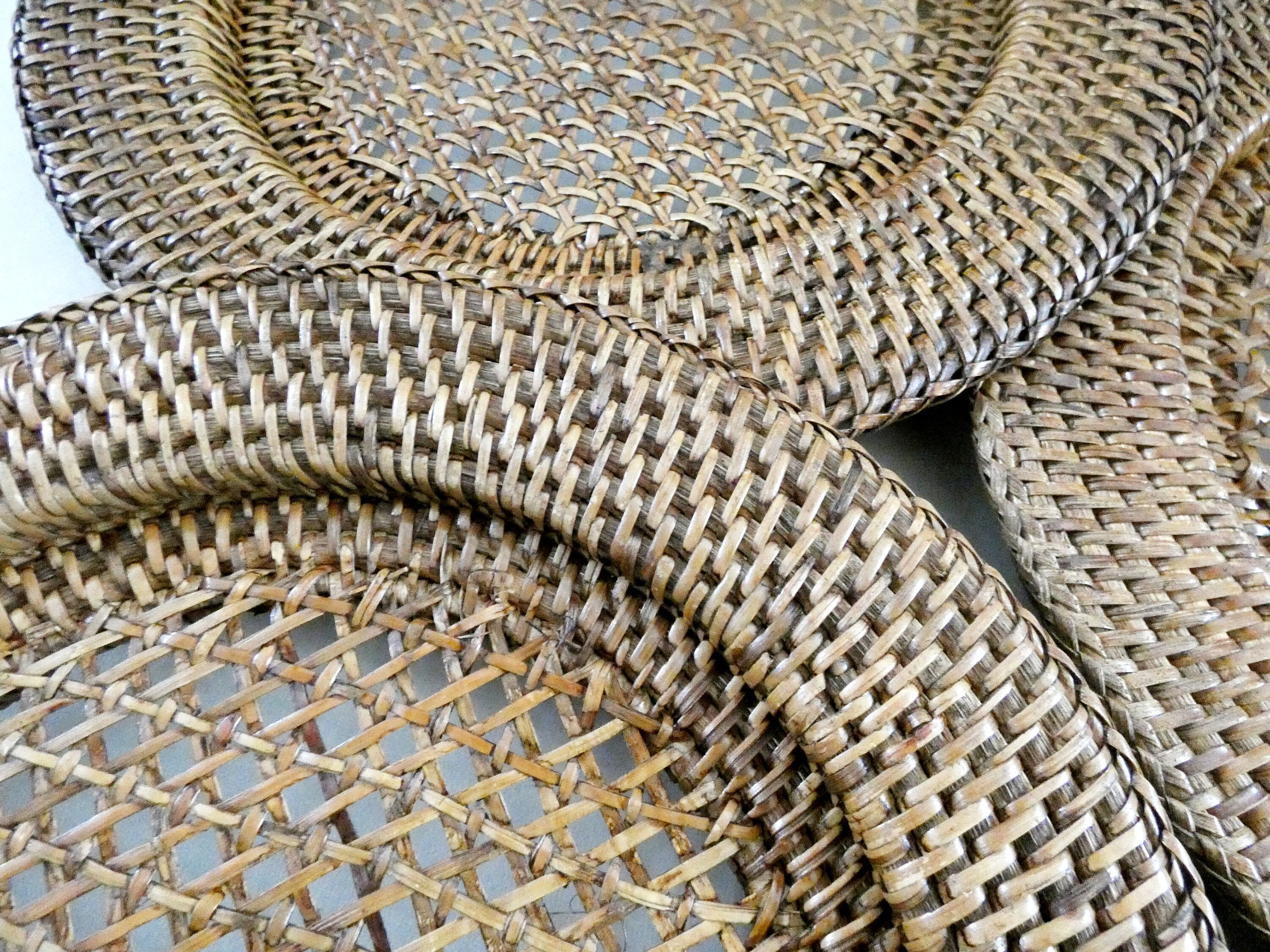 Vintage Round Rattan Chargers set of 6 Beautiful Rattan Etsy