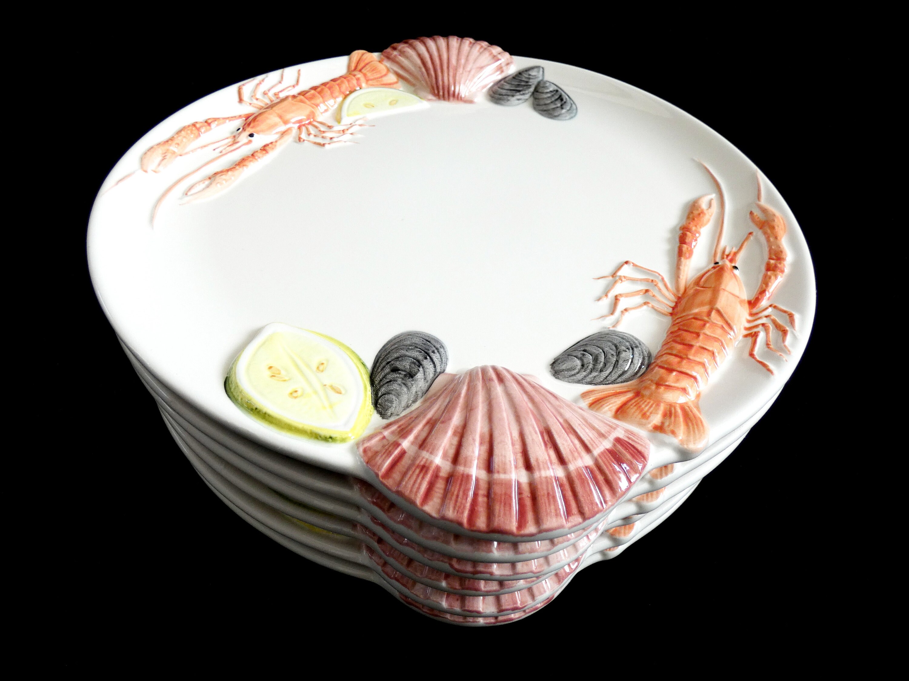 1 Vintage large Lobster Plate, Fish Serving Platter, Seafood Serving