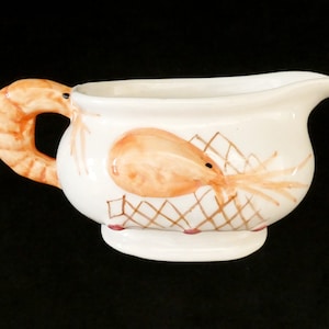 Rare Portuguese Ceramic Sauce Bowl Vintage Seafood Gravy Boat  Fish Sauce Serving Dish Portuguese Pottery