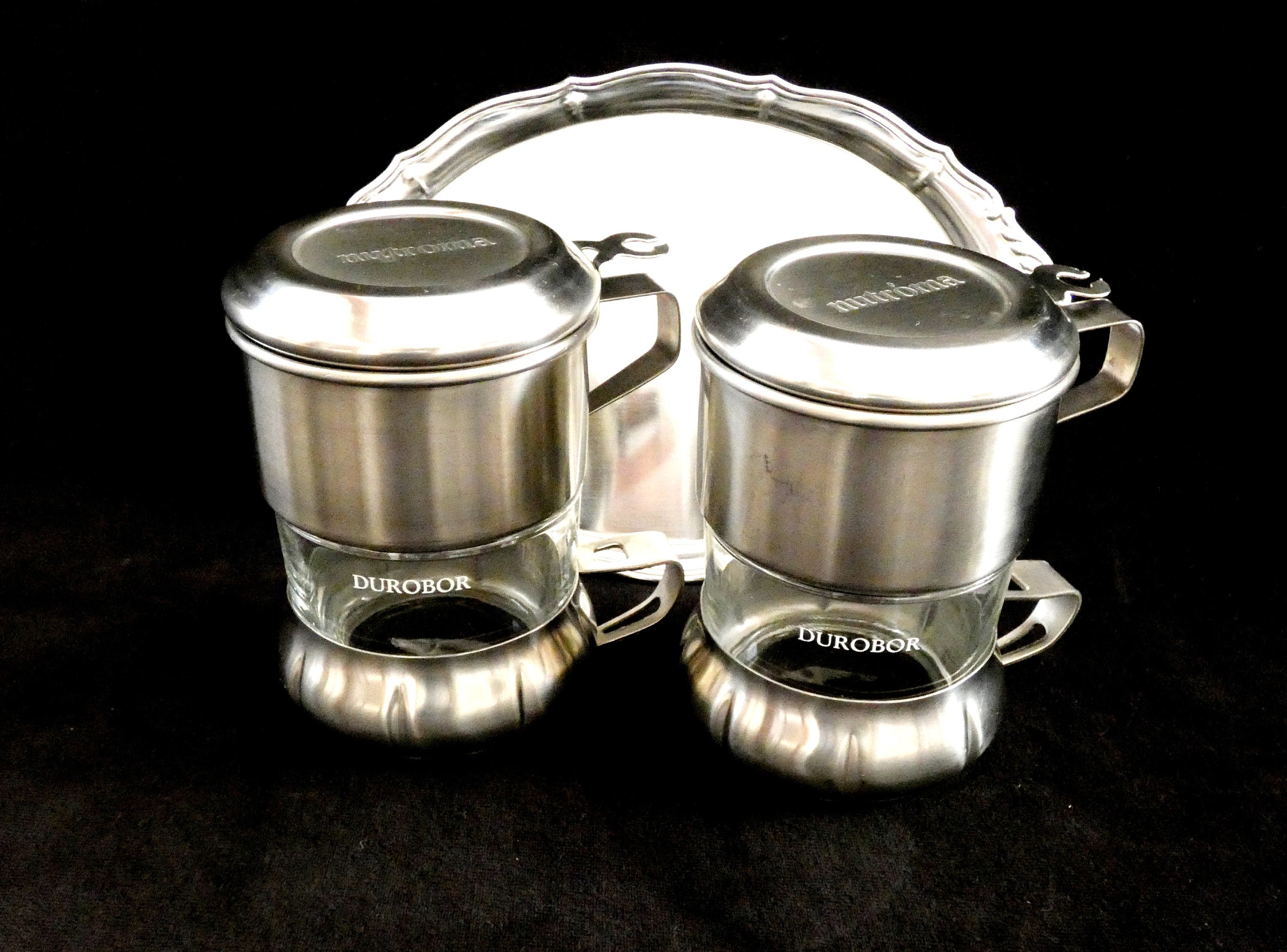 Durobor Filter Coffee Cups, Vintage Drip Coffee Maker, 'Durobor' Coffee
