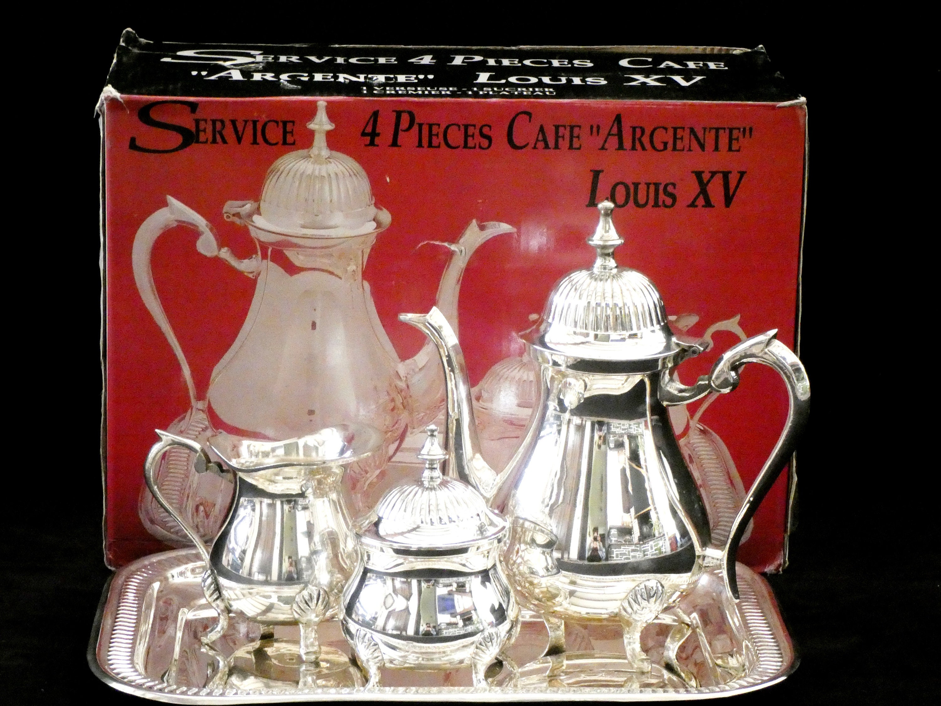 France Louis XV, Vintage French Tea Set Coffee Service, Vintage Silver