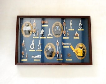 Vintage French Nautical Knot Board Marine Sea Rigging Maritime