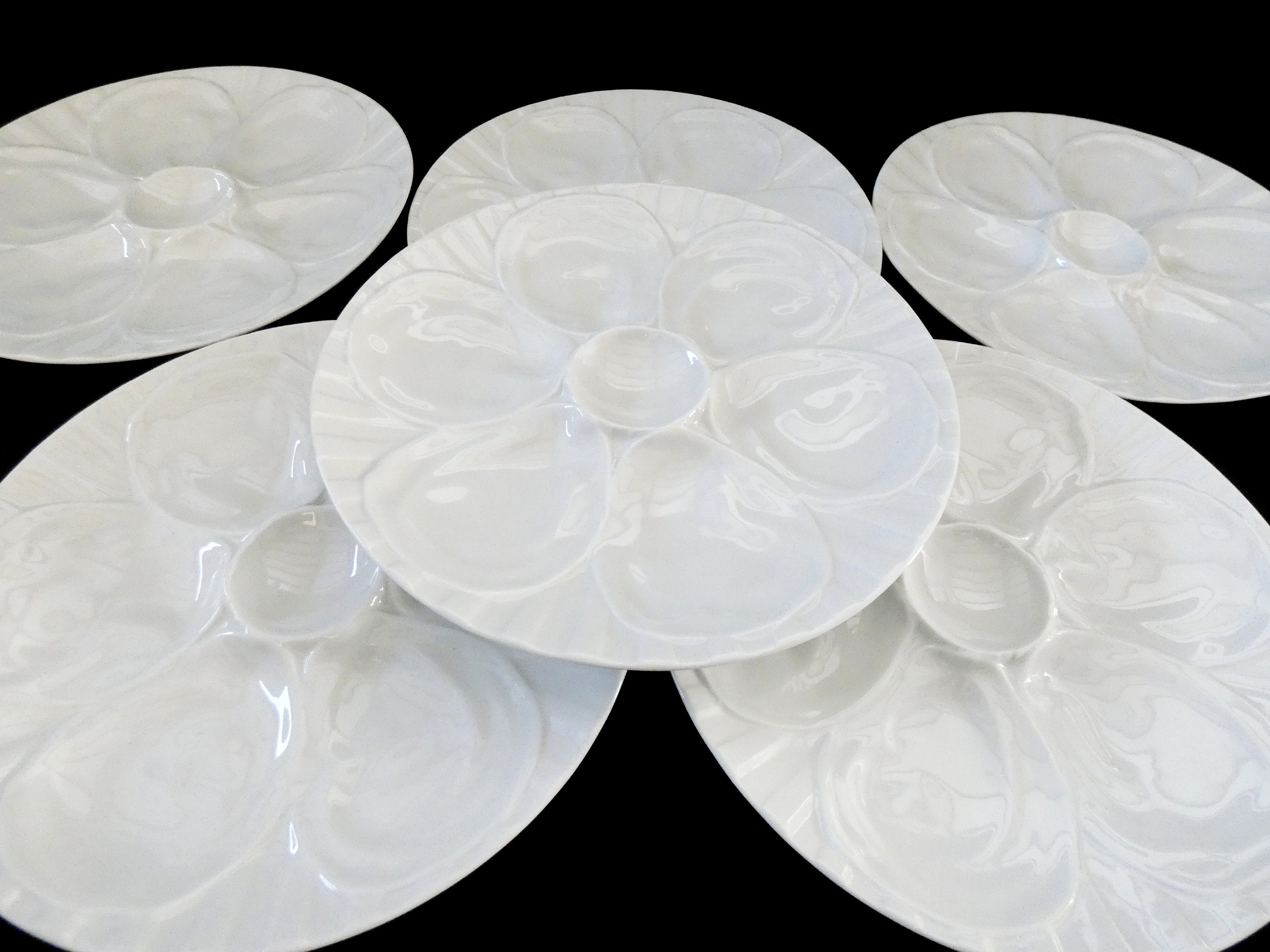 1 Pillivuyt Oyster Plate, Vintage White Oyster Platter, French