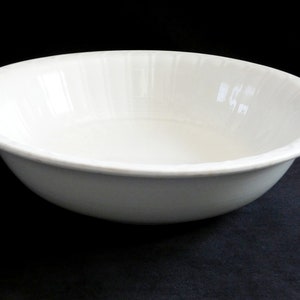 Antique Boch Freres La Louviere Round Dish White Majolica Salad Bowl Fruits Serving Earthenware Hollow Dough Dish Belgium 20s