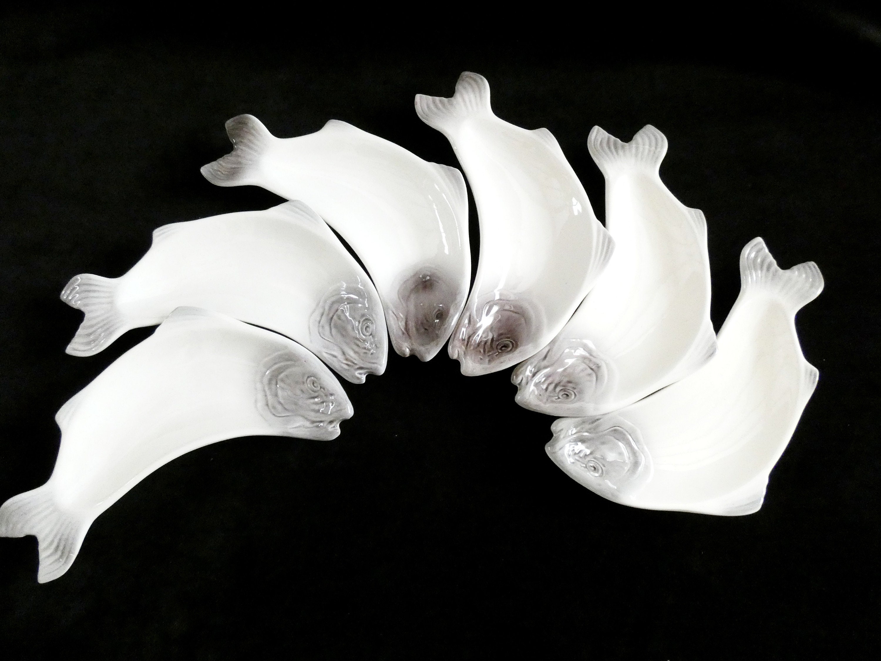 Reserved for Agnes!6 Vintage Waechtersbach Small Fish Plates, Antique