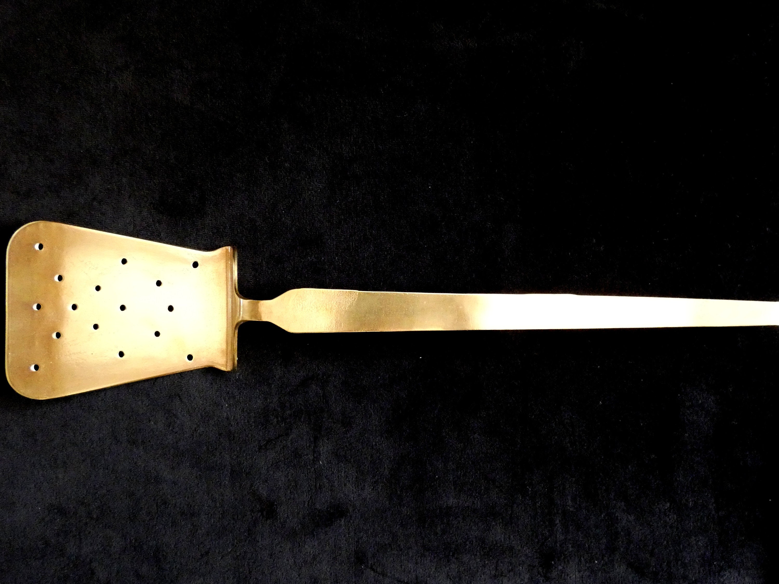 Vintage Brass Kitchen Utensils, Antique Portuguese Wall Hanging Cooking