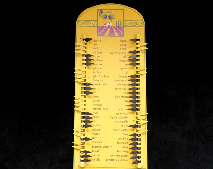 Metal Grocery List Vintage French Shopping List Liste Des Courses Ne metal-grocery-list-vintage-french-shopping-list-liste-des-courses-ne