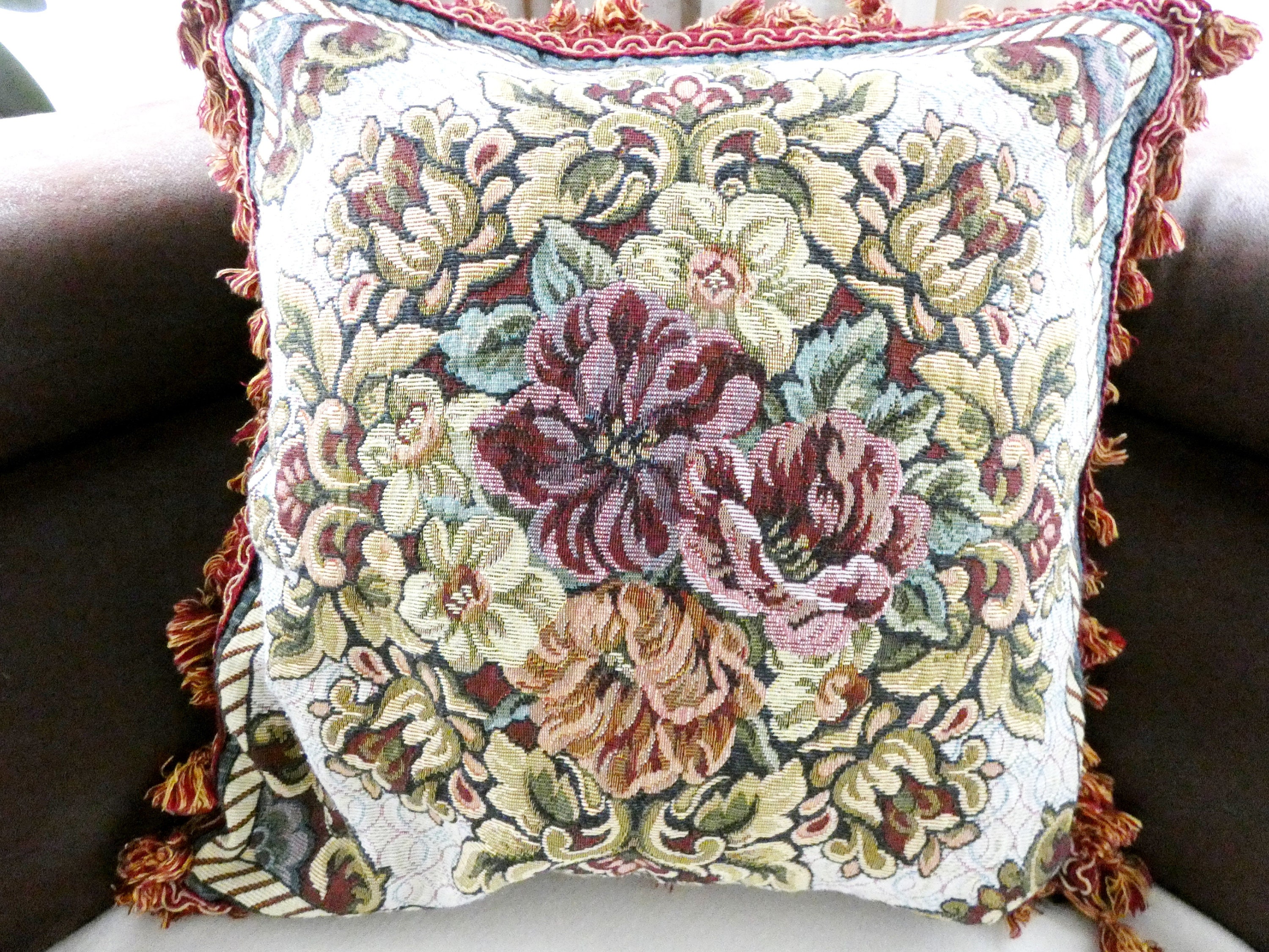 Old Tapestry Pillows Etsy Canada