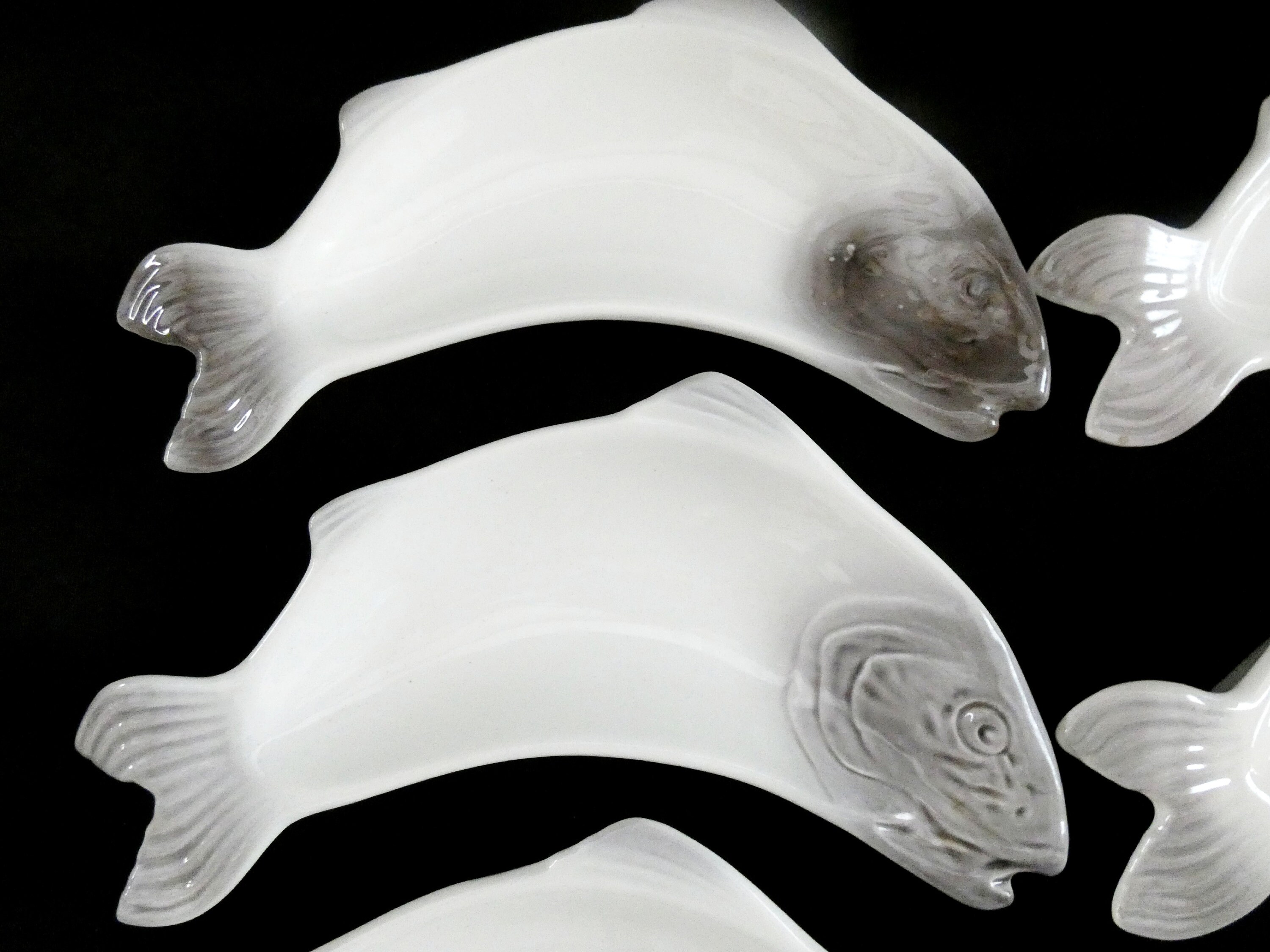 Reserved for Agnes!6 Vintage Waechtersbach Small Fish Plates, Antique