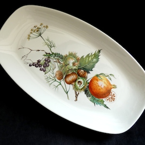 Vintage Villeroy & Boch Plate Primabella White Porcelain Vegetables Fruits and Nuts Serving Platter Septfontaines Luxembourg