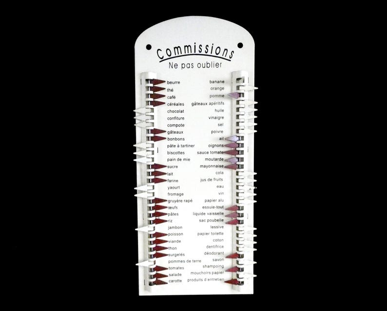 Vintage French Metal Shopping List Ne Pas Oublier Liste Des Courses