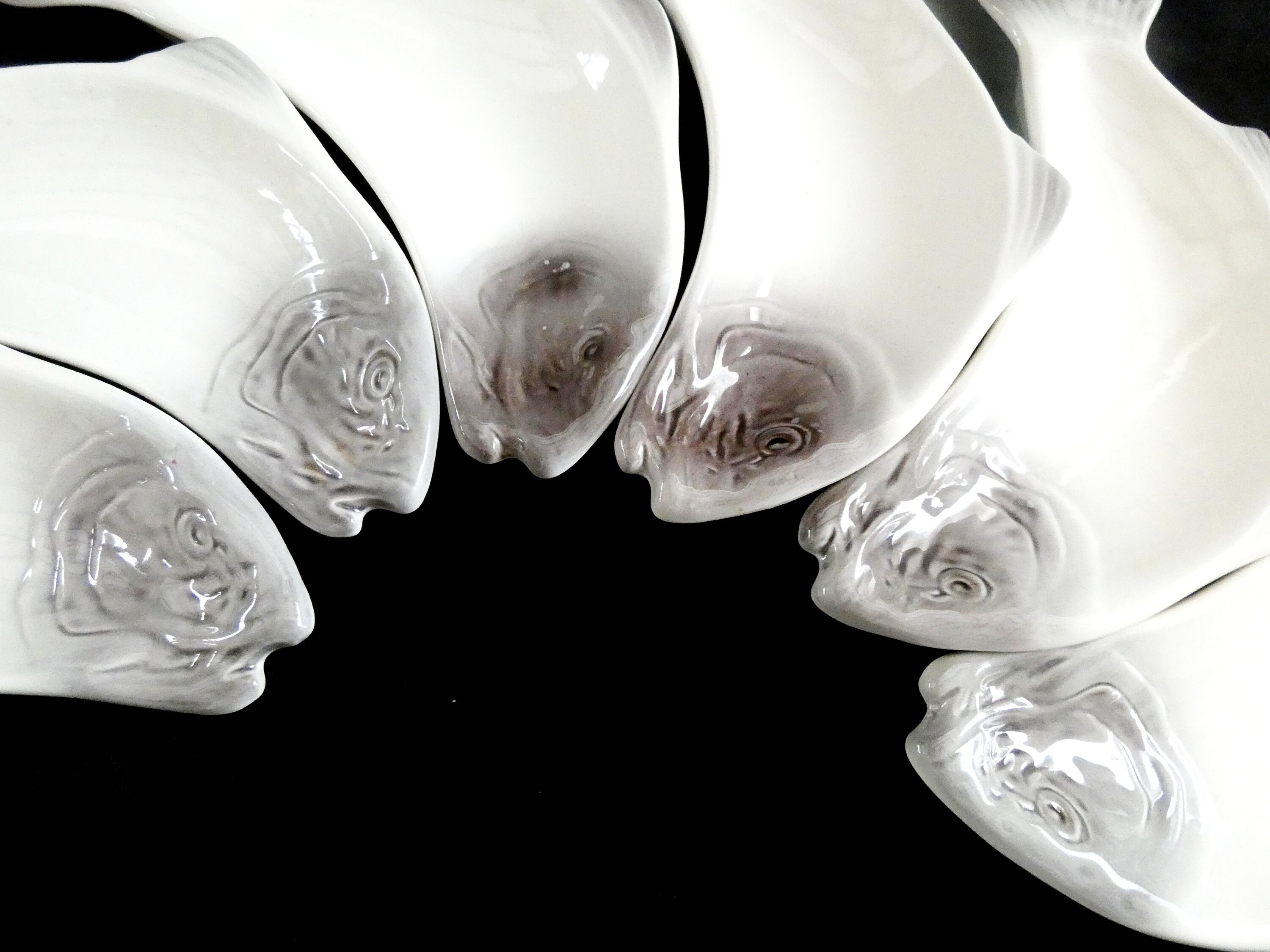 Reserved for Agnes!6 Vintage Waechtersbach Small Fish Plates, Antique