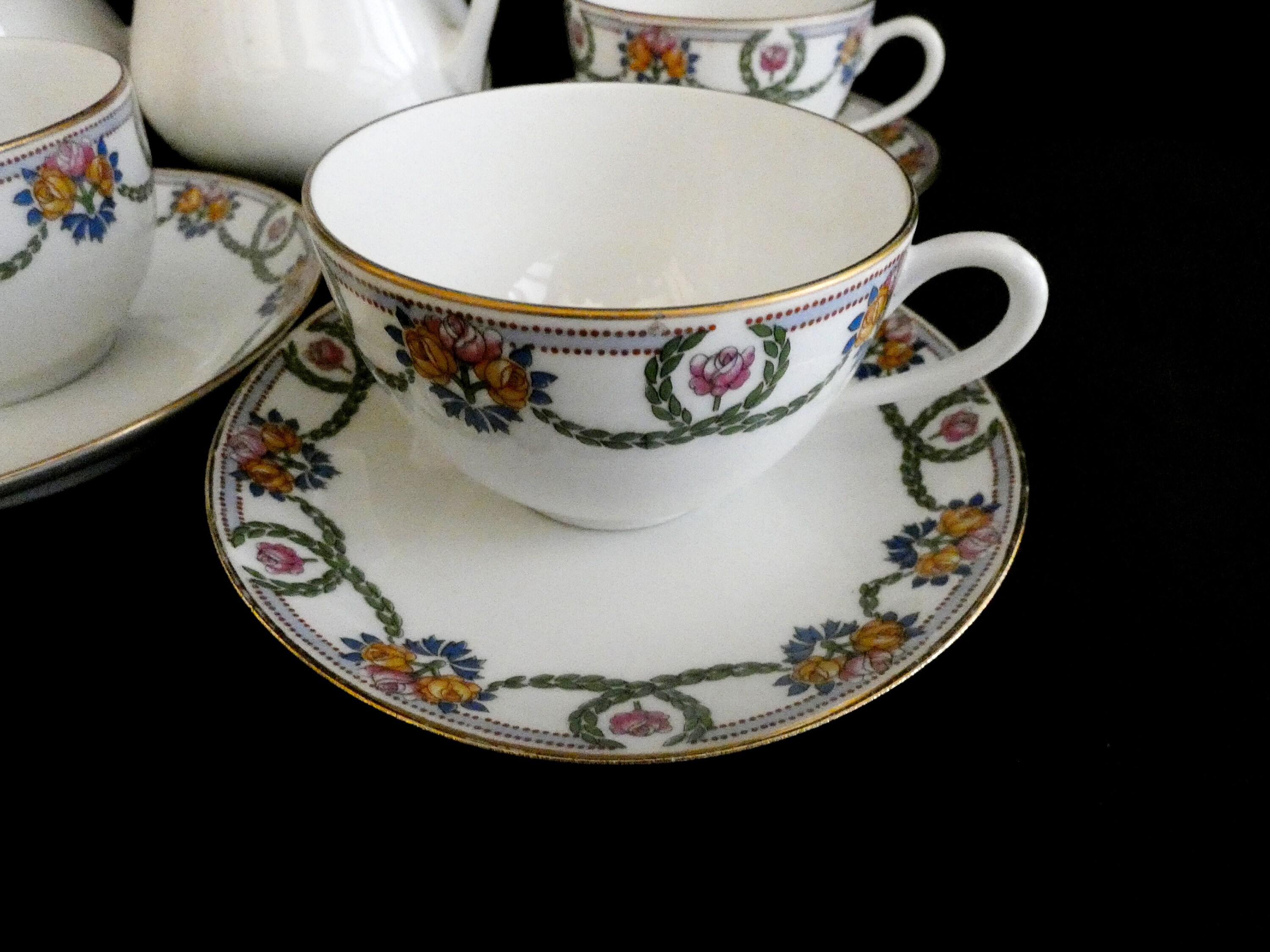 Limoges Porcelain Coffee Set, Vintage French Coffee Service, Vintage