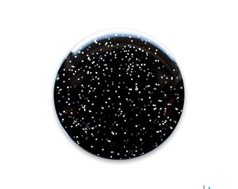 Hand Painted Phone holder - Black with Silver Glitter