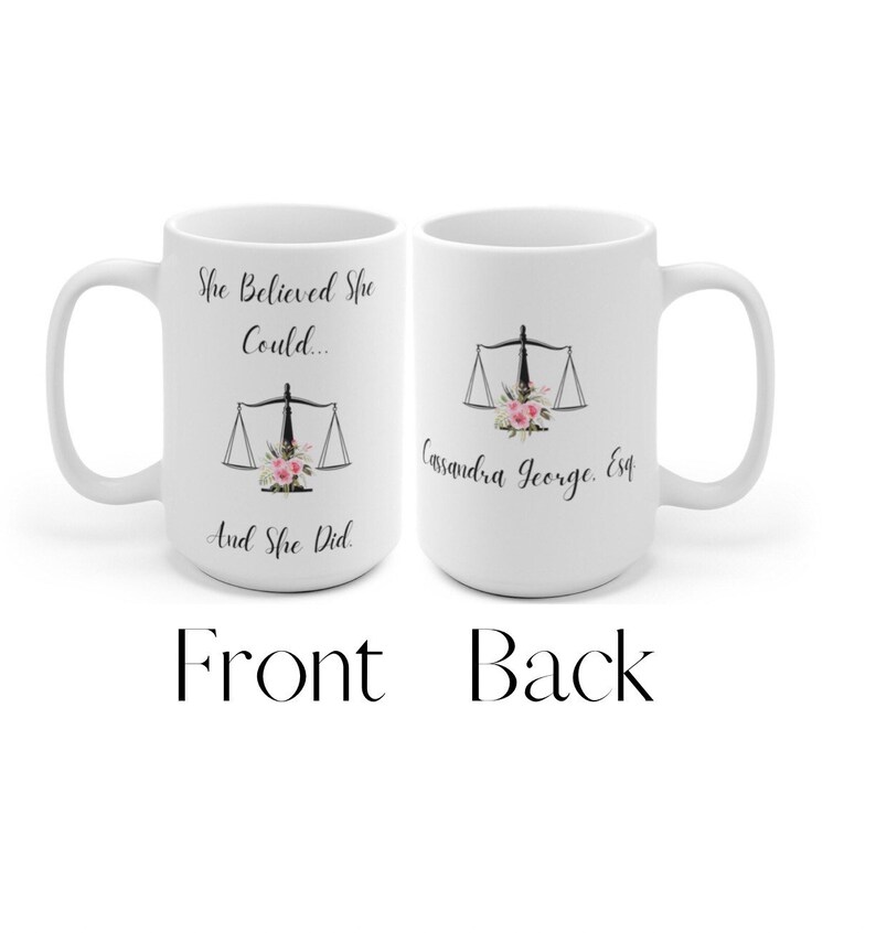 Personalized Lawyer Gift 15oz Mug Law Student Future Etsy