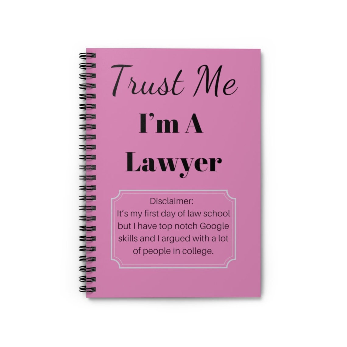 Law Student Gift Lawyer Gift Law School Spiral Notebook Etsy