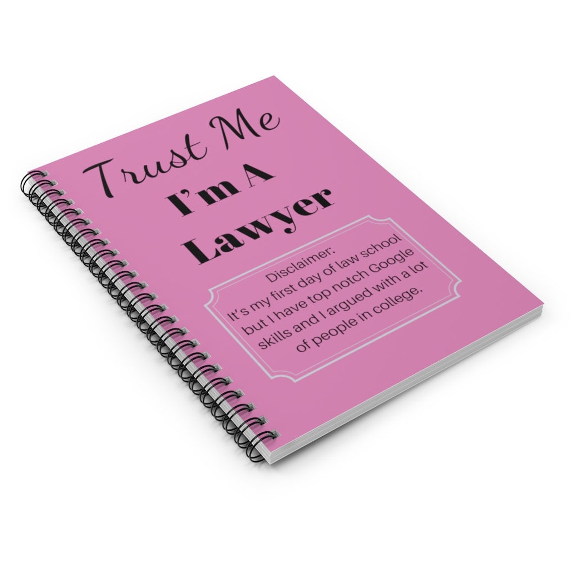 Law Student Gift Lawyer Gift Law School Spiral Notebook Etsy