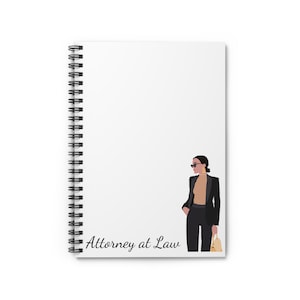 Lawyer gift attorney for her woman women girl firm law school student new job bar exam grad Spiral Notebook Ruled Line