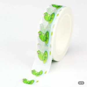 Frog Washi Tape - Masking Tape, Pet, Animal 10m