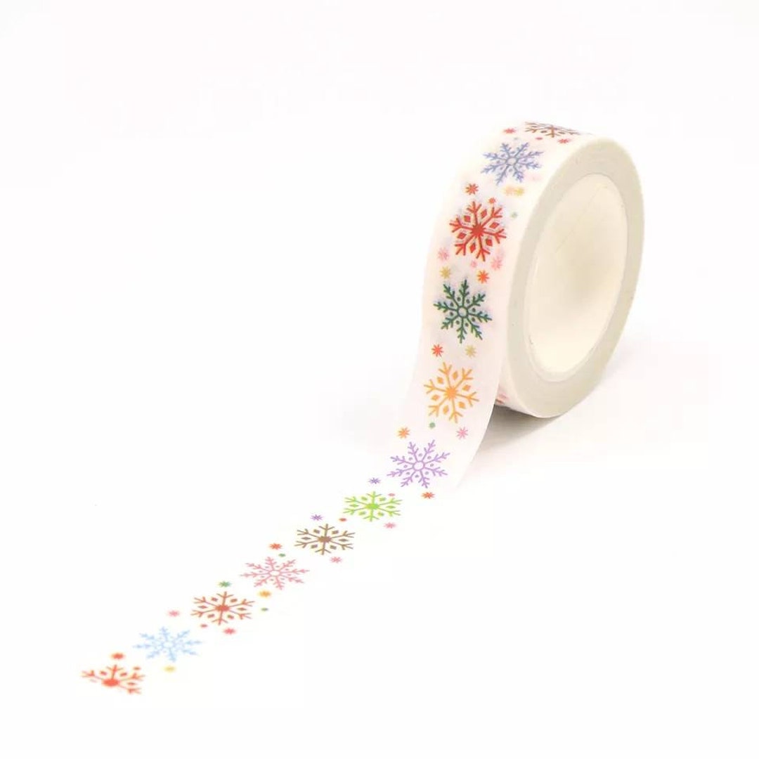 Snowflake Washi Tape Masking Tape Christmas Crafting Tape Etsy Uk